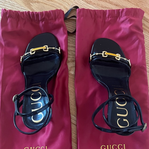 Gucci- Moorea horsebit heel sandals - Picture 6 of 6